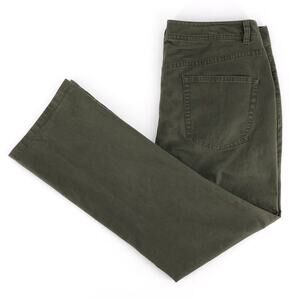J Hilburn olive green brushed twill five pocket chino pants